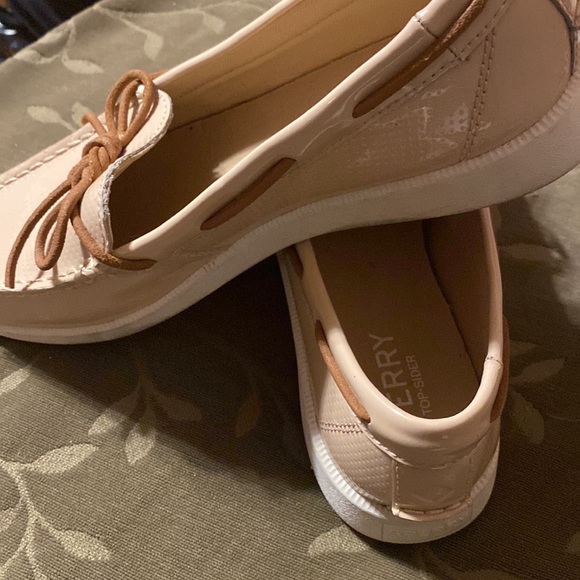 Light pink Leather Sperry Top Sider boat shoes size 9M - Picture 4 of 4